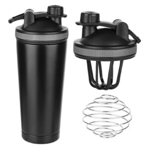 CTDMJ Proteinshake Shaker Edelstahl 750ML - BPA Frei & Doppelwandig, Proteinshake Trinkflasche & Thermoflasche Für Fitne