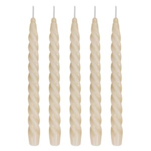 Renaissancekerzen gedreht Champagner Spitzkerzen, 5 Stück, 22 x 250 mm, für Feierabend und Geschenke
