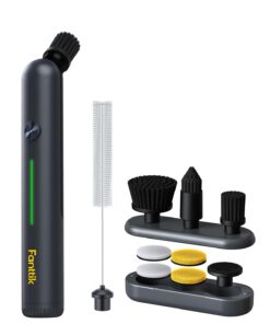 Fanttik G9 Nano Elektrischer Spin Scrubber - kabellose Fugenbürste, LED-Anzeige, 8 Aufsätze für Fugen – Schwarz