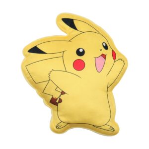 Character World Deko-Kissen Pokemon Pikachu für Kinder & Teenager, weich und kuschelig, 3D Kissen Form, perfekt als Kusc