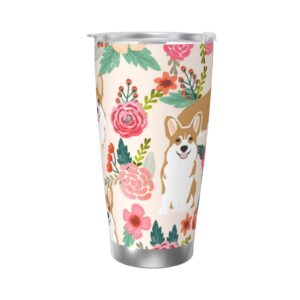 Aseelo Kaffeebecher Spring Garden Edelstahl Doppelwandig Isolierter 590 ml Floral Flowers Auto Becher