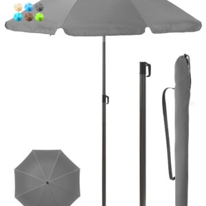 Menz Sonnenschirm Balkon UV50+ Strandschirm 180 cm - Fb. Anthrazit UV50+ Strandschirm Balkon - Gartenschirm Fb. Anthrazi