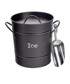 Harbour Housewares Vintage Metal Ice Eimer mit Schaufel Schwarz