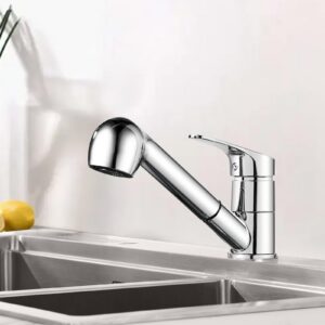 Namuoto 360° Drehbar Küchenarmatur, Spültischarmatur 2 Modus, Chrom