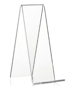 VITAdisplays® Buchstütze, PLEXIGLAS®, Transparent, 15 cm, für Büchersammler und Bürokäfige als Warenträger
