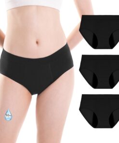 INNERSY Periodenunterschwäsche für Mädchen bei starken Blutungen aus Baumwolle 10-18 Jahre 3 Pack OEKO-TEX STANDARD 100