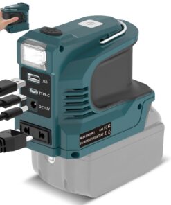 Akku Wechselrichter Makita 18V, für Notstromaggregat, Camping LED Lampe USB