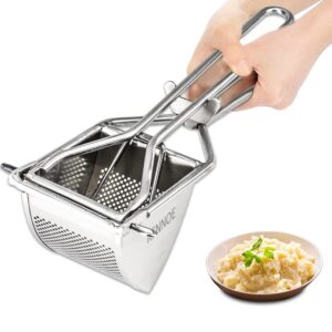 Professionelle Kartoffelpresse Edelstahl für Erdäpfelpüree - Ideal für Kartoffeln und obiges Gemüse - Spätzlepresse 200m