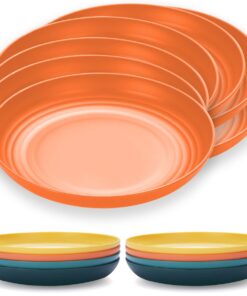 Kyraton Teller 8er 23cm Speiseteller: Mikrowele s Safe, BPAfrei und Geschirrspüler s Safe für Lightgewichte Familienesse