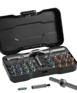 Mehrzweck 24-in-1 Ratschen-Schraubendreher-Set für Heimwerker & Elektronik mit magnetischen Präzisions-Bits & abnehmbare