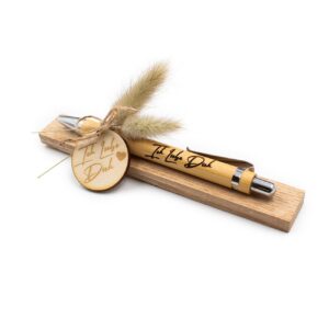Holz Kugelschreiber mit Gravur – zum Muttertag, Vatertag, Geburtstag | personalisiertes Geschenk für Mama, Papa, Oma, Op