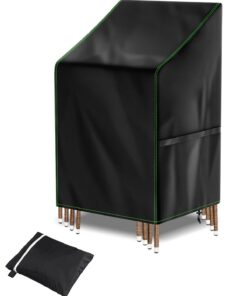 Schutzhülle für Gartenstühle – Abdeckhaube für Stapelstühle, winterfest & UV-beständig, 1er (64×64×70/120 cm)