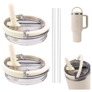 WALLFID Stanley Cup 40 oz Flip Straw Deckel mit Griff, Dicht und Spritzfest, Wiederverwendbares Cup Zubehör, 2 Stück Aus