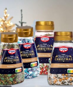 Dr. Oetker Probier-Set Winter Streusel - 8er Set für Hobbybäcker und Dekorationsliebhaber - Weihnachtliche Zucker-Dekora