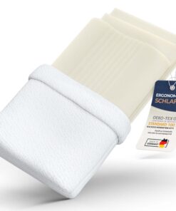 Thomsen® Orthopädisches Nackenstützkissen Flexibel höhenverstellbar I Ergonomisches Design für hohes Schlafkomfort I ÖKO