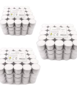 pajoma® Weiß Unbeduftete Teelichter 300 Stück | 8 Std. Brenndauer | 20 g Wachsgewicht 25 x 38 mm | Dekorieren, Hochzeit,
