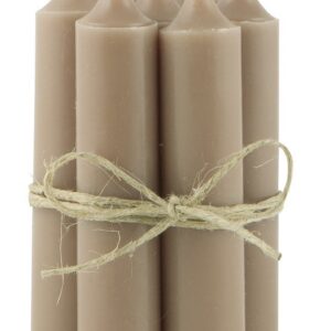 Ib Laursen Stabkerzen für kleine Räume - Milky Brown - 8er Set