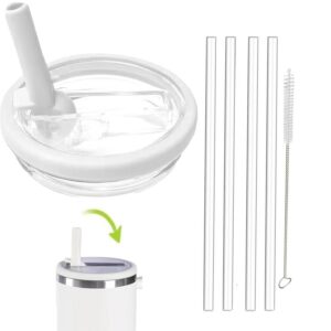 Ersatzdeckel für Stanley Quencher 1.2L Becher, Auslaufsichere Tumbler Ersatz (white, 40oz) Ersatzdeckel für 40oz Beche