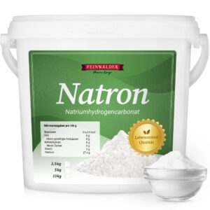 Feinwälder® Premium Natron Pulver 5kg E500ii Für Backen & Haushalt Bewertung & Anwendung I Lebensmittelqualität I Wieder