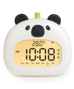 IHALO Cute Kinderwecker mit Panda Nachtlicht