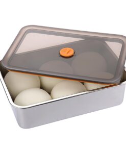 [Pizzaballenbox aus Edelstahl] + [Pizza Gärbox mit Deckel] + [Lebensmittelbehälter für Teig] 1. **Edelstahl-Pizzaballer