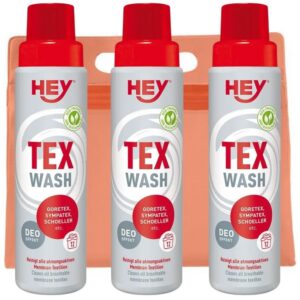 Hey Sport Tex-Wash - Spezialwaschmittel für Outdoor- & Sportbekleidung - Erhält Atmungsaktivität - 3er Pack 750 ml