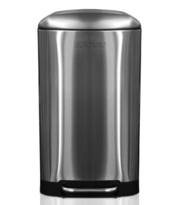Floordirekt Mülleimer Cubo aus Edelstahl 30 L - Treteimer mit Absenkautomatik - Entnehmbarer Inneneimer