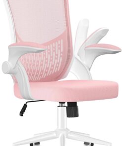 Naspaluro Ergonomischer Bürostuhl für Heimbüro mit Atmungsaktiver Mesh-Polsterung, Lendenwirbelstütze und Klappbaren Arm