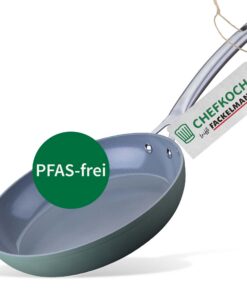 FACKELMANN Chefkoch Keramikpfanne hochwertige Antihaftbeschichtung backofengeeignet 100% recyceltes Aluminium 28 cm 200°