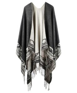 HOTUT Damen Poncho Schal Übergroßer Weiches Cape Cardigan Geschenk Mutter