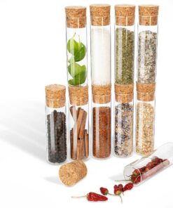 Tuuters 25x Gewürzgläser mit Korken - praktisch für Küchen- und Speisezimmertablettensammler | Tuuters 25x Gewürzgläser