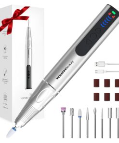 TOUCHBeauty Elektrischer Nagelfräser Kabellos - 30000 U/min mit 5 Geschwindigkeiten und Rückwärtsgang | Leise und tragba
