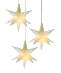 Spetebo LED Weihnachtsstern 3D warm weiß - Deko Leuchtstern mit Timer für Innen - Weihnachten Beleuchtung