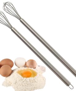 2 Stück Edelstahlmini Schneebesen für Tassen, Klein 23cm, Rührbesen Zum Aufschäumen, Schlagen und Rühren, Spülmaschineng