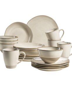 MÄSER 931512 Serie Nottingham Vintage Geschirr-Set - Rundes Retro Steinzeug für 4 Personen | MÄSER 931512 Serie Notting