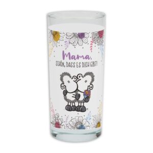 Die Geschenkewelt Sheepworld Mama Schön dass es dich gibt Trinkglas 50 cl Motivdekor