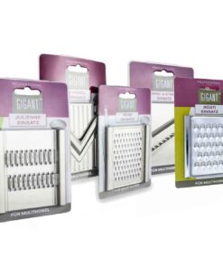 Gigant 5-er Set Einsätze für 4-fach Gemüsehobel - Edelstahl, Anti-Glitscher, 60 cm, Geruchsverstärkung | Gigant 5-er Se