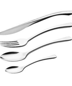 GRÄWE Silberlook Tafelbesteck 200-Tlg. für 50 Personen - wiederverwendbar, robust und hygienisch