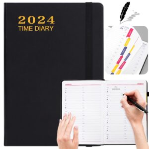Kalender 2024: Minimalistischer Planer 2024 für Organisation | Terminplaner 2024 A5: Ringbuch Kalender zum Optimieren d