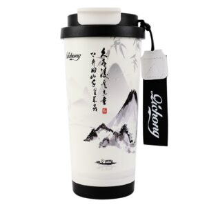 EACHPT Thermobecher to go 500ml Isoliert Edelstahl Kaffeebecher für heiße und kalte Getränke mit Auslaufsicherem Deckel
