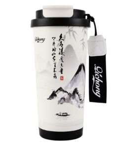 EACHPT Thermobecher to go 500ml Isoliert Edelstahl Kaffeebecher für heiße und kalte Getränke mit Auslaufsicherem Deckel