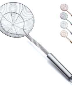 Küchen-Sieb Spider Skimmer mit Kyraton Edelstahl Schlitzlöffel - Perfekt für Pasta und Lebensmittel | Küchen-Sieb Spide