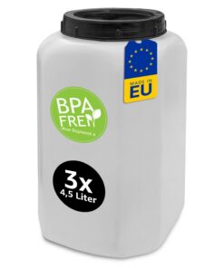 plasteo® 3x4,5L BPA-freie Vorratsdosen Eckig Lebensmittelecht für Küche Nudeln Reis Müsli