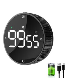 Wiederaufladbarer magnetischer Küchentimer mit LED-Display & lautem Alarm - perfekt für Küchen, Lernraume & Büros | Mag