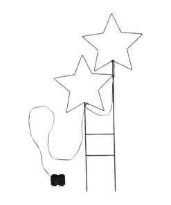 Spetebo LED Star Gartenstecker mit Timer - Batterie betrieben - Weihnachtsdeko für Garten, Balkon und Terrasse - 98 cm -