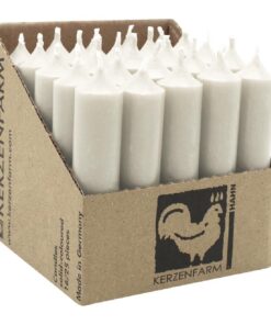 Luterna Paraffinstabkerze KERZENFARM HAHN, 100/22 mm, Elfenbein, 25 Stück pro Verpackung, ca. 4h brennend