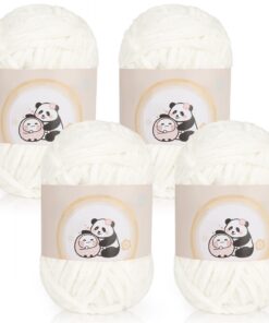 Aeilike Weich Plüschwolle OEKO-TEX STANDARD 100 zum Stricken, 400g Warme Chenille Wolle für Babydecken, Samt Velvet Garn