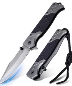 Taschenmesser Klappmesser Edelstahl Survival Messer Männer Geschenk Outdoor Tragbar Liner-Lock Taschenclip Rutschfest