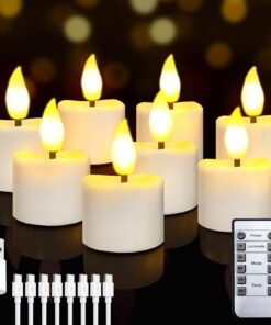 Wiederaufladbare Teelichter Global Recycled Standard Flackernde LED Kerzen für Zimmer und Party