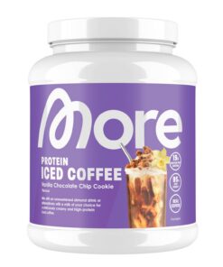 MORE Protein Iced Coffee 500g Vanilla Chocolate Chip Cookie Schöner Sommerabend mit wenig Zucker und Fett - Herkunft: De